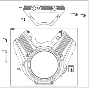 Blower Housing Group Diagram and Parts List for 613477-4212-J1 400000 - 699999 Briggs and Stratton Engine